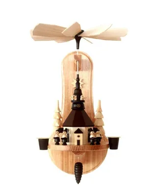 Produktbild von Wandpyramide mit Seiffener Kirche HxBxT 31x13,5x17cm NEU