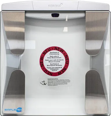 Productafbeelding van Korona KFW PR 2770 elektronische personenweegschaal, maximaal draagvermogen 180 kg, LCD-display, lichaamsvetanalyse, spieranalyse, watergehalteanalyse, geheugenfunctie