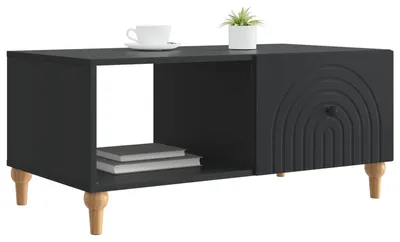 Immagine prodotto di vidaXL Tavolino da salotto Nero 90 x 50 x 40 cm in materiale derivato dal legno