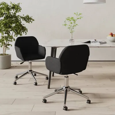 Produktbild von "im  " Esszimmerstühle 2 Stk. Drehbar Schwarz Stoff - Esszimmerstühle CC3687