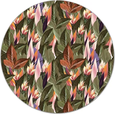 Produktbild von Glas-Herdabdeckplatte Glaskeramikkochfeld-Abdeckung Schneideplatten - 40 cm - Tropische Sträucher