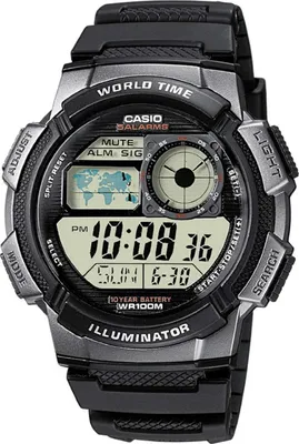 Produktbild von Casio Sport Mod. Taucher, Weltzeitbeleuchtung, 5 Alarme, 10 Jahre Batterie, Grau