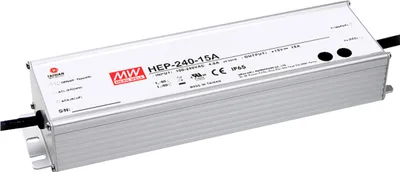 Produktbild von MEANWELL HEP-240-15A, AC-DC-Schaltnetzteil, geschlossen, IP65 240W 15V 15A