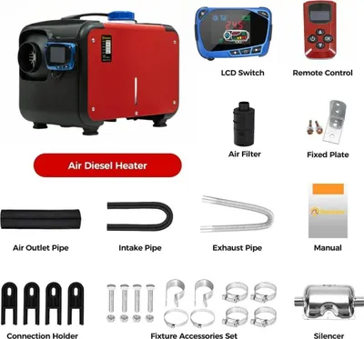 Obrázok produktu pre Dieselový ohrievač vzduchu, výkon 8KW, diaľkové ovládanie LCD, 8KW, 8KW