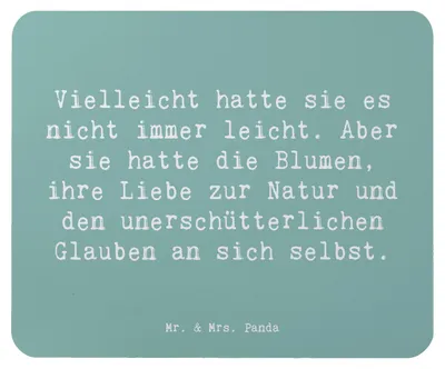 Produktbild von Mr. & Mrs. Panda Mauspad Spruch Hoffnung und Liebe - Meeresbrise - Geschenk, Vertrauen, Mouse Pad, Zuversicht, Stimmung, Zitat, Herausforderungen des Lebens, Gefühl