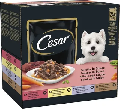 Zdjęcie produktu dla Cesar, karma dla psów, wołowina z marchewką, 100g
