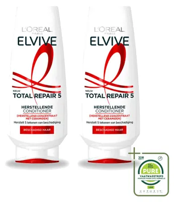 Produktbild von 2 x L’Oréal Paris Elvive Total Repair 5 Conditioner - 200 ml - Großpackung - 2 Stücke