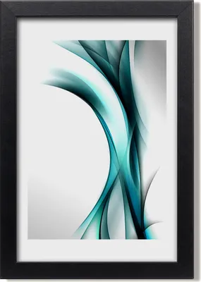 Produktbild von Bild 20x30 MDF-Rahmen, Wandkunst Wellen Abstraktion