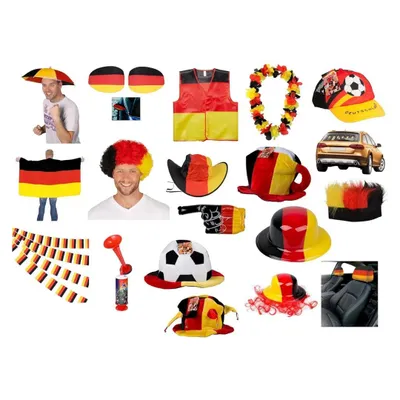 Produktbild von JUNG Fan Deutschland Fanpaket 14tlg GESAMTWERT 120€ Fanartikel Frauen Männer (Fahne, Flagge, Fan Artikel, Mützen, Auto, Fussball Weltmeisterschaft 26)