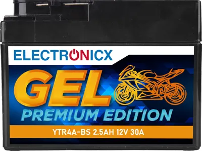 Produktbild von Electronicx YTR4A-BS GEL Batterie 2.5Ah 12V ▶ Roller Scooter Moped - wartungsfrei auslaufsicher rüttelfest tiefentladungsfest