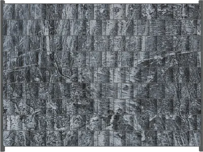 Produktbild von Wallario Zaunsichtschutz mit Motiv Alte graue Steinwand für Ein- und Doppelstabmatten Zäune in der Größe 250 x 180 cm