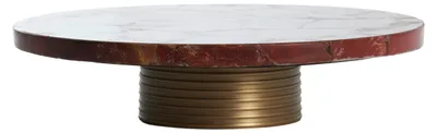 Immagine prodotto di Bacchetta Light & Living su base in agata rossa con bronzo antico – Ø35x8 cm