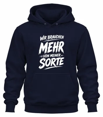 Imagen del producto de Necesitamos más sudaderas con capucha de estilo "statement" y con un toque sarcástico, color azul marino, talla XL