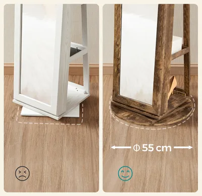 Produktbild von SONGMICS Schmuckschrank Spiegelschrank Schlüsseln, Geschenkidee, 3 Ablagen