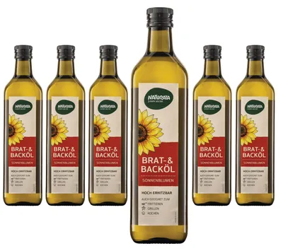 Produktbild von Sonnenblumen Brat- und Backöl, 6 x 750 ml