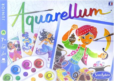 Image de Sentosphère Set de peinture à l'aquarelle Junior Aladin - Set de loisirs créatifs pour enfants