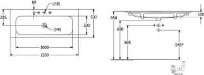 Produktbild von Villeroy & Boch 4164C3R7 Schrankwaschtisch Finion 4164C3 1200