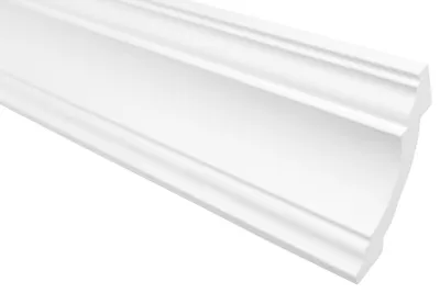 Produktbild von GRAND DECOR Stuckleisten Decke modern, PolyurethanHartschaum weiß - 2m Deckenleisten glatt Zierprofile Leisten Deckenprofil Stukatur (36 Meter P835)