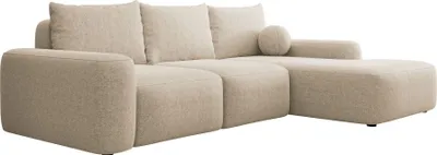 Produktbild von Selsey Carnos - Ecksofa mit Schlaffunktion, Balancekissen, Chenillebezug, Beige, rechtsseitig