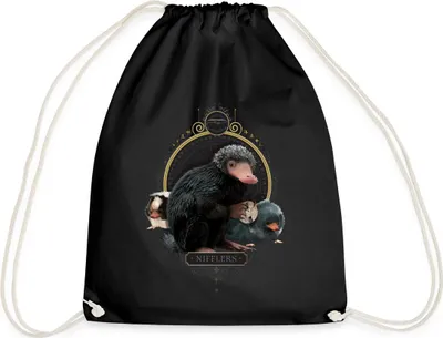 Produktbild von Spreadshirt Phantastische Tierwesen Nifflers Turnbeutel, One size, Schwarz