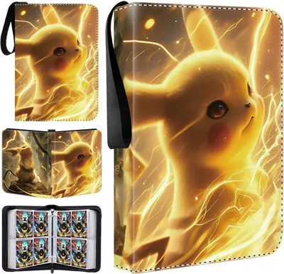 Produktbild von Pokémon Sammelalbum 4 pocket 440 Karten Kapazität, Sammelkarten Album für Sammelalbum Karten, Hochwertiges Wasserdicht Kunstleder Kartensammlung