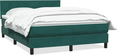 Produktbild von vidaXL Boxspringbett mit Matratze Dunkelgrün 160x220 cm Samt