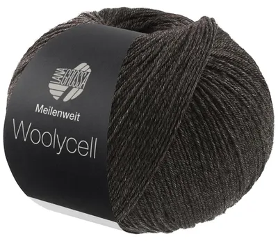 Produktbild von Lana Grossa Meilenweit 100 g WOOLYCELL 4-fach Sockengarn ohne Polyamidanteil 400 m Farbe 015 - Schwarz