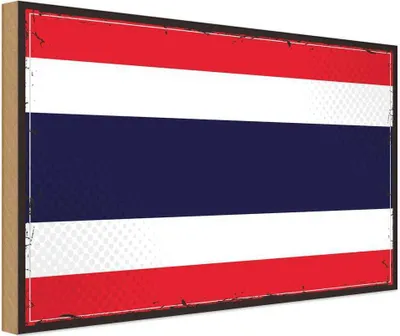 Zdjęcie produktu dla vianmo Drewniany znak 20x30 cm Thailands Flag of Thailand