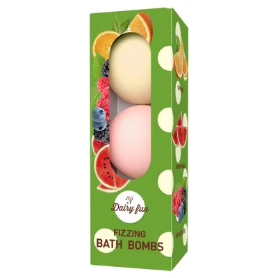 Image de Delia Dairy Fun Orange Watermelon Forest Fruits Boule de bain pétillante 3 x 100 g