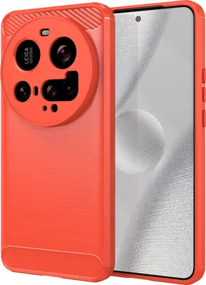 Produktbild von Hülle für Xiaomi 15 Ultra Carbon-Faser Weich TPU Silikon Stoßfest Handyhülle Rot
