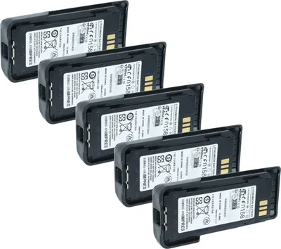 Produktbild von vhbw 5x Akku kompatibel mit Motorola DP4801Ex ATEX, DP4401Ex ATEX, DGP8550E, DP4000Ex Funkgerät, Walkie Talkie (2000 mAh, 7,4 V, Li-Ion) + Gürtelclip