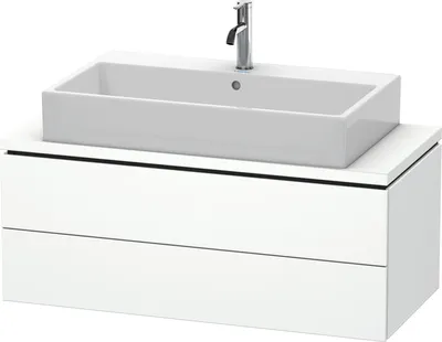 Produktbild von Konsolenunterschrank L-CUBE 400x1020x477mm weiß matt weiß matt