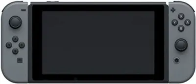 A front-on view of a Nintendo Switch gaming console.