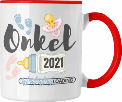 Produktbild von Trendation - Onkel 2022 Loading Tasse Werdender Onkel Schwangerschaft Ankündigung Bruder (Rot)