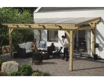 Produktbild von Terrassenüberdachung SKAN HOLZ Sanremo 541x300 cm natur
