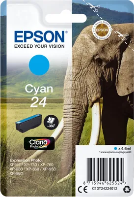 Immagine prodotto di Epson Elephant C13T24224022 cartuccia d'inchiostro 1 pz Originale Ciano