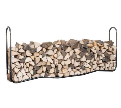 Produktbild von ShelterLogic Stahl Kaminholzregal Schwarz 25x244x99 cm