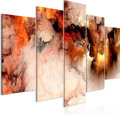Immagine prodotto di Quadri su tela 200x100 cm f-B-0319-b-m quadro su tela non tessuta 5 pezzi stampa d'arte moderna arte murale XXL decorazione murale design quadro murale ABSTRAKT