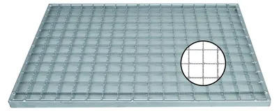 Produktbild von Gleitschutz Gitterrost 74x49x2cm Maschenrost 30/30 Eingangsrost Normrost rutschhemmend verzinkt