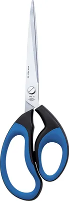 Produktbild von WEDO Schere Soft Cut spitz Länge: 255 mm schwarz/blau