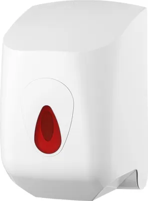 Produktbild von PlastiQline Putzrollenspender MIDI - Farbfenster rot - Handtuchrollenspender