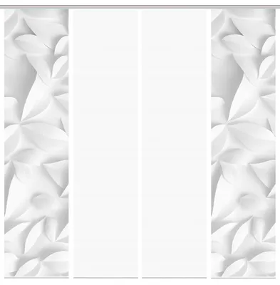 Produktbild von VISION S FLYNN Schiebegardine, halbtransparente Bambus-Optik, 260x60 cm, grau, Blätterdruck