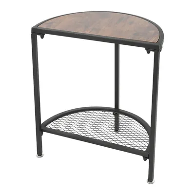 Produktbild von Beistelltisch mit Metallregal  2 Stufen Couchtisch  Beistelltisch für Wohnzimmer Schlafzimmer max 50kg