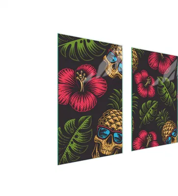 Produktbild von Glasschutzplatte Für Herd 75X52 Ananas