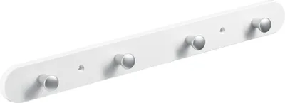 Produktbild von Hettich Garderobenleiste 4 Haken 38,0 x 4,0 x 0,8 cm weiß