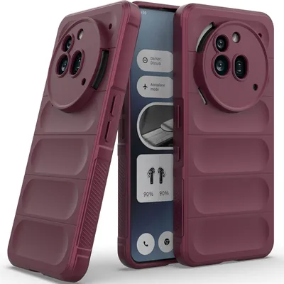 Produktbild von Handyhülle für Nothing Phone 3A Pro Weich TPU Silikon Stossfest Anti-rutsch Hülle bordeaux