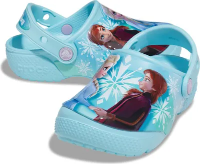 Produktbild von Crocs Kids Fun Lab Disney Frozen II Clog K Sandale Schuhe 207465 blau, Schuhe:34/35 EU