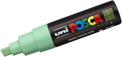 Obrázok produktu pre POSCA uni PC-8K, 1 kusov, Zelená, Hrot dláta, Čierna, Zelená, 8 mm, atrament s vodným základom