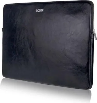 Produktbild von Leder Laptophülle SA23 für Laptops bis 13 Zoll, flaches Design, 36x26x2 cm
