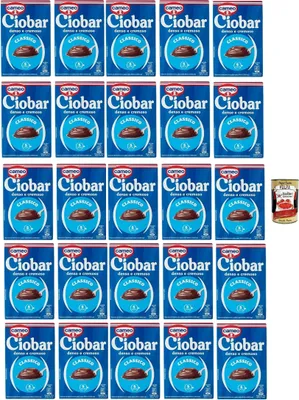 Produktbild von Cameo Ciobar Classico - Pulver Zubereitung für Heiße Schokolade Hot Chocolate 28x 125g Packung, jede Packung enthält 5 Beutel à 25g + Italian Gourmet polpa 400g